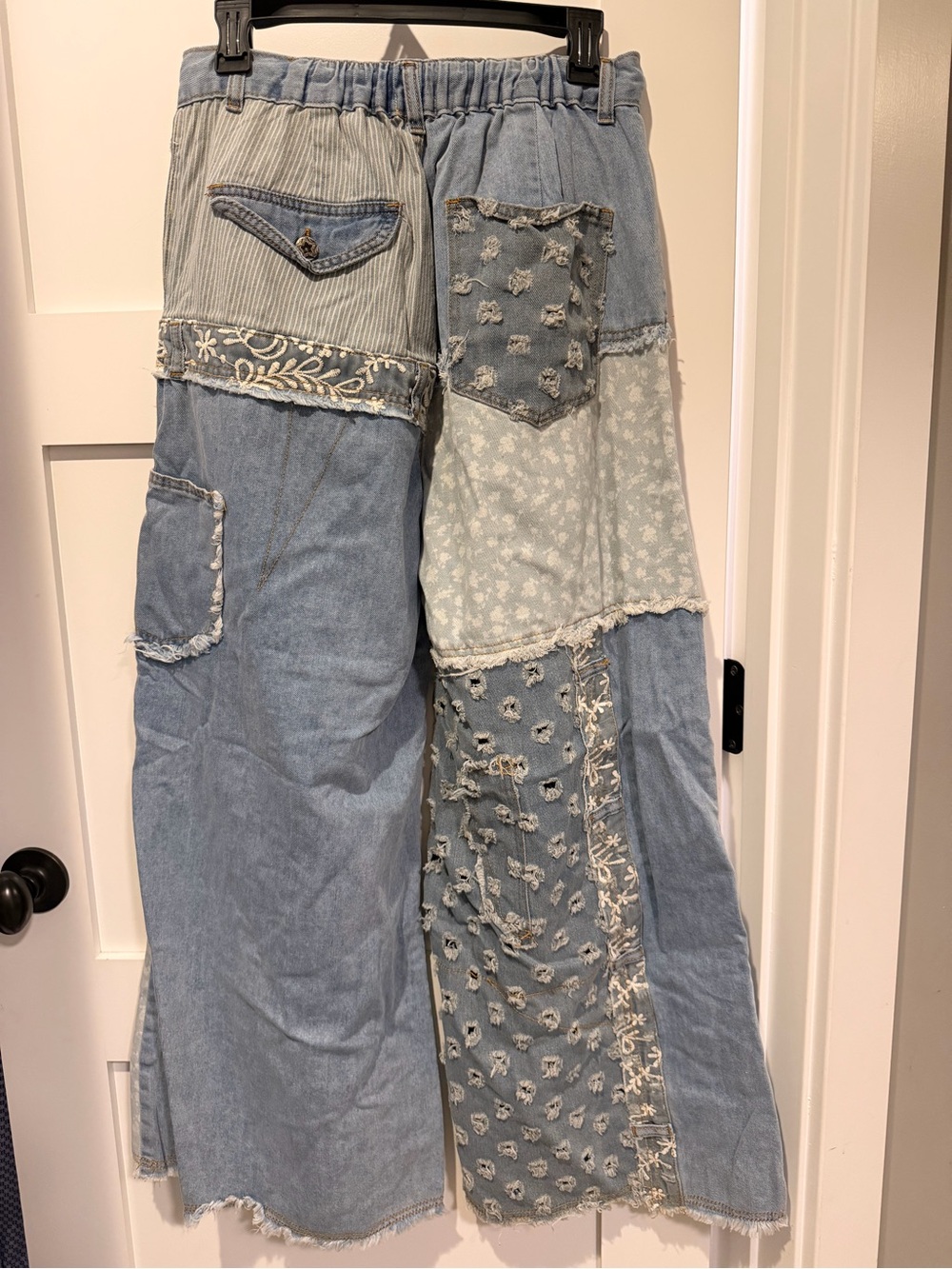 POL Bohemian Patchwork Light Blue Women’s Jeans - Picture 6 of 8